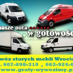 Wywóz starych mebli Wrocław,opróżnianie mieszkań,piwnic
