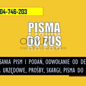 Odwołanie do sądu od decyzji komisji lekarskiej, świadczenia zus, napisanie pism