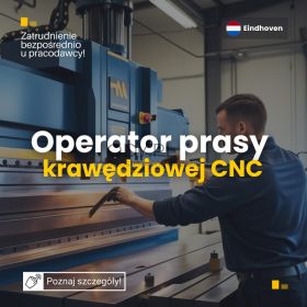Operator prasy krawędziowej CNC – Holandia 