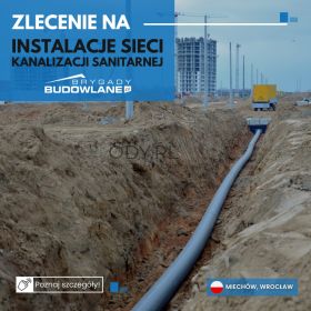 Wykonanie gminnej sieci kanalizacji sanitarnej - Miechów, Wrocław