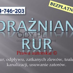 Przepychanie rur, udrażnianie odpływu, cena, tel. 504-746-203. Hydraulik. przyjazd.
