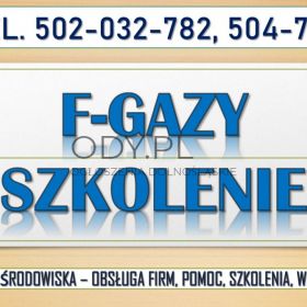 Fgazy, Szkolenie, tel. 502-032-782. Baza Danych sprawozdań, klimatyzacja i chłodnictw