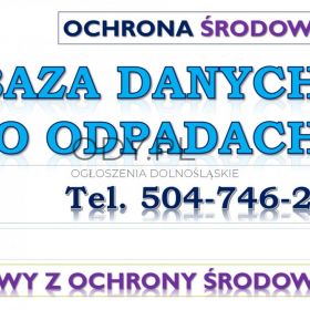 BDO dla warsztatu samochodowego, serwisu, tel. 504-746-203.  Wpis do bazy o odpadach.