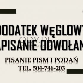 Odmowa przyznania dodatku węglowego, tel 504-746-203, pomoc, napisanie pisma, wniosek