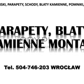 Kamienny blat do kuchni, tel. 504-746-203. Parapet z kamienia, cena, Wrocław.