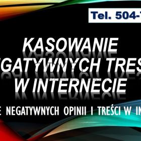 Kasowanie opinii, cena tel 504-746-203, usunięcie komentarza, treści z Internetu
