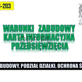 Karta informacyjna przedsięwzięcia, warunki zabudowy, natura, podział działki