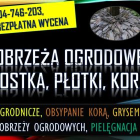 Montaż obrzeża ogrodowe. Tel. 504-746-203 bordery, palisady, płotki
