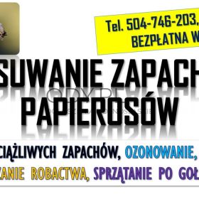 Likwidacja zapachu papierosów, tel. 504-746-203, Wrocław, dymu papierosowego., 