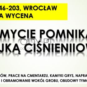 Mycie nagrobka myjką, pomnika, tel. 504-746-203, Cmentarz Osobowice, grabiszyn, 
