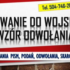 Wzór pisma, Wezwanie na ćwiczenia wojskowe, tel. 504-746-203, napisanie pisma